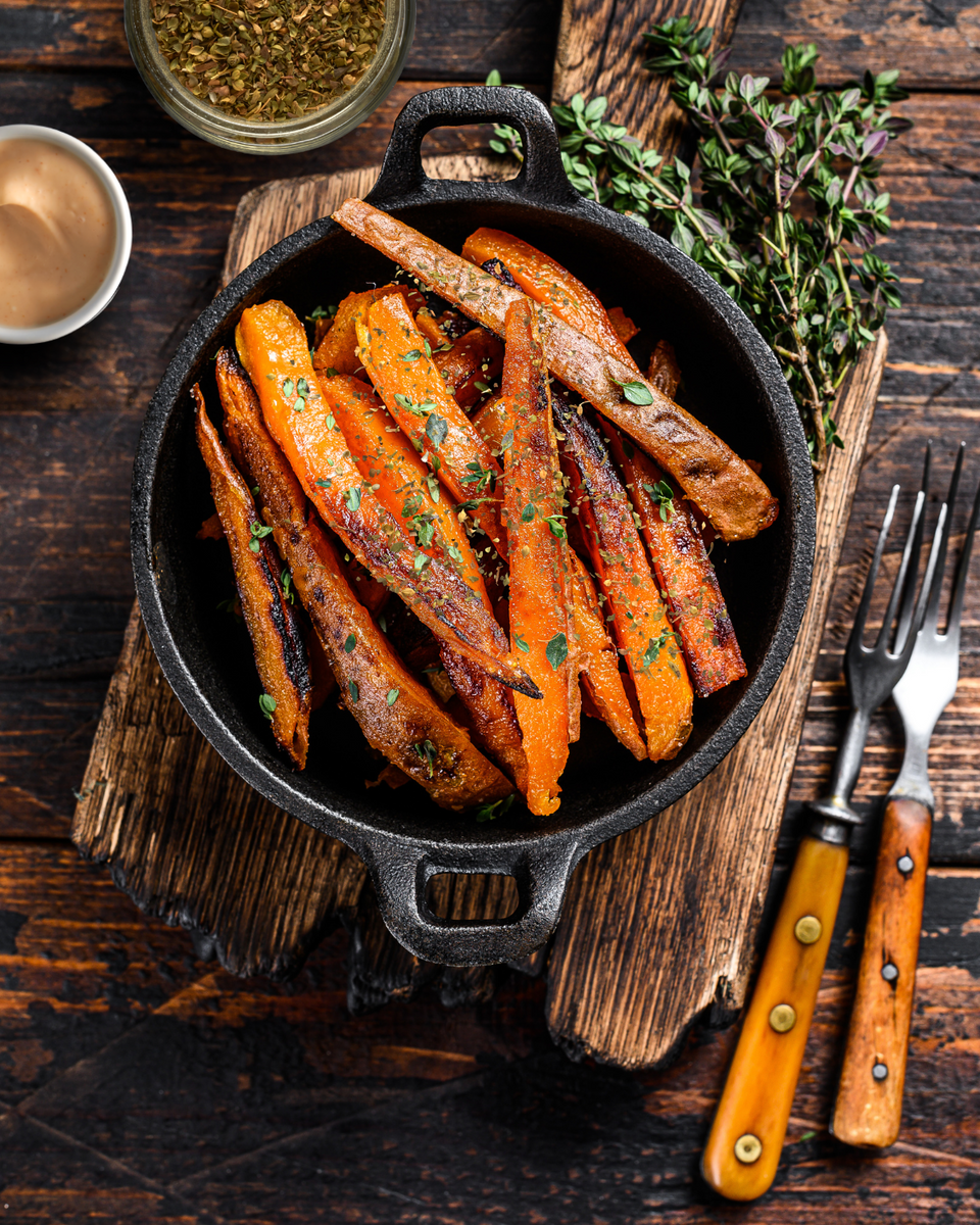 Truffle Sweet Potato Fries with Parmesan - Tao of Spice