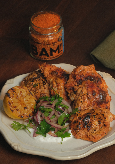 BAM! SPICED MARINATED CHICKEN THIGHS