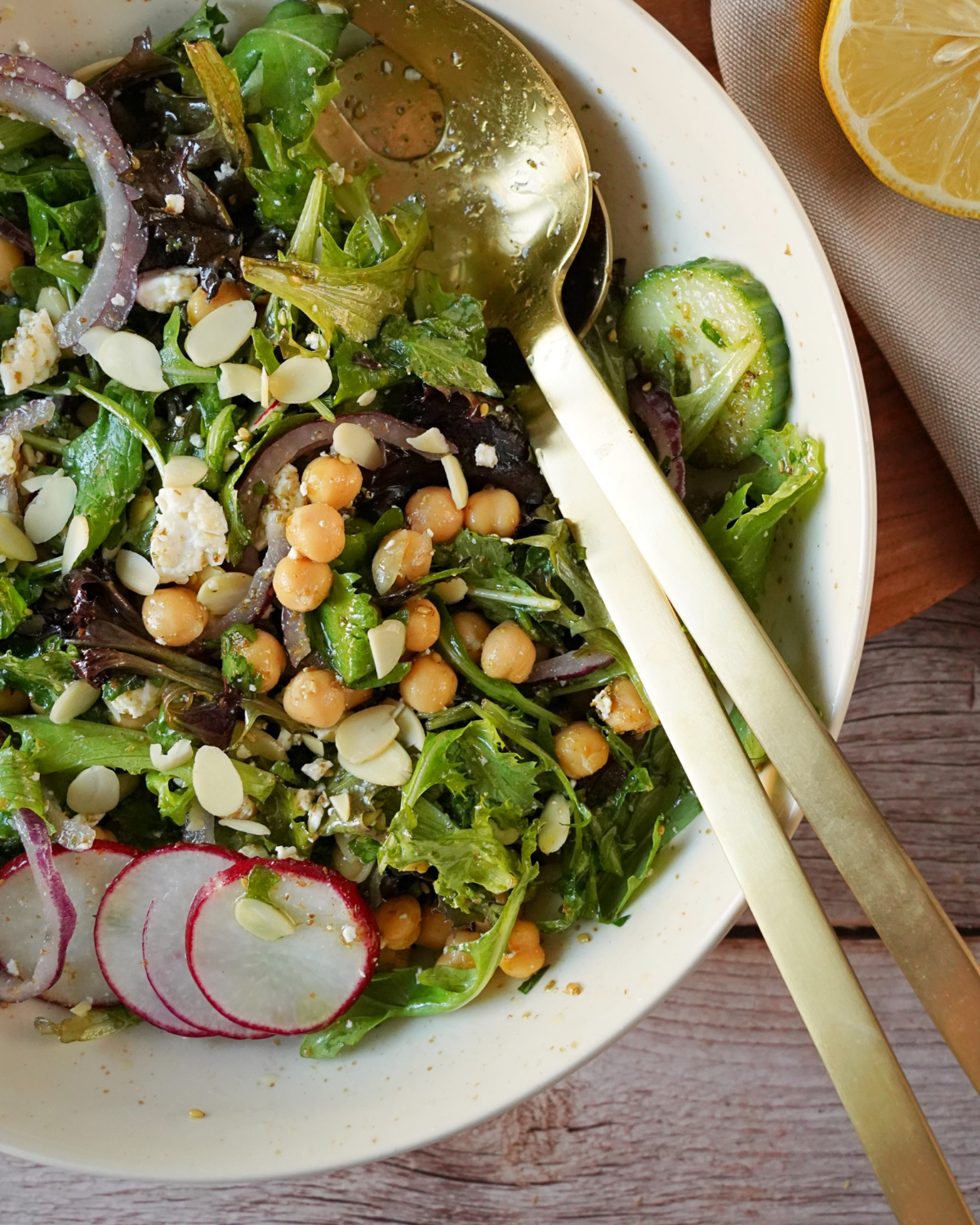 CHICKPEA SALAD WITH ZAATAR CITRUS DRESSING