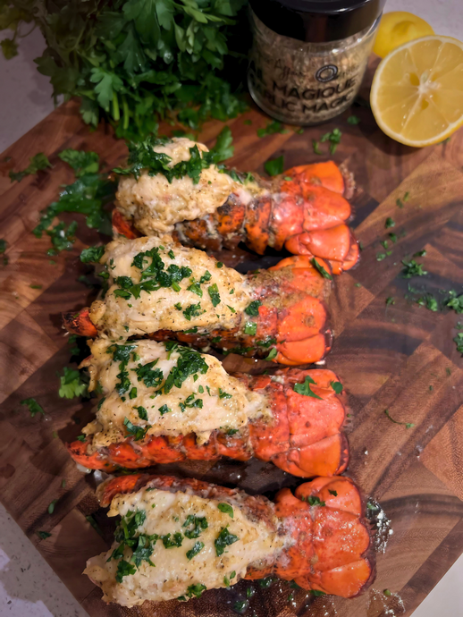 GARLIC MAGIC BUTTERFLY LOBSTER TAILS