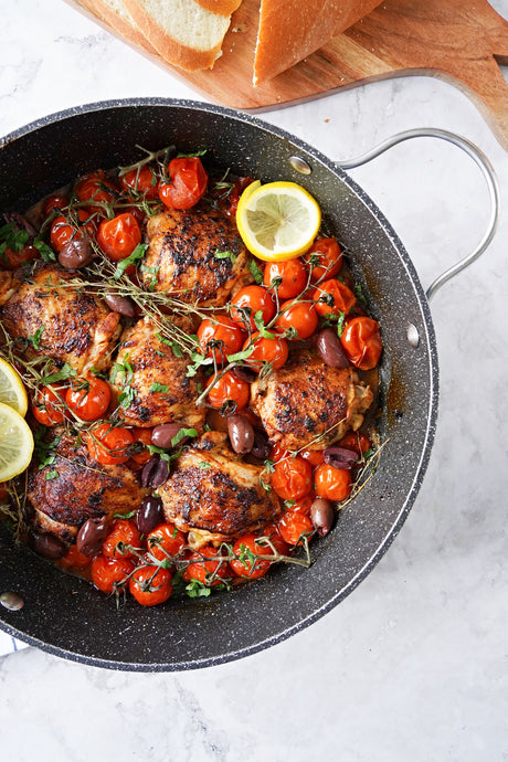 POÊLÉE DE POULET À LA MÉDITERRANÉENNE