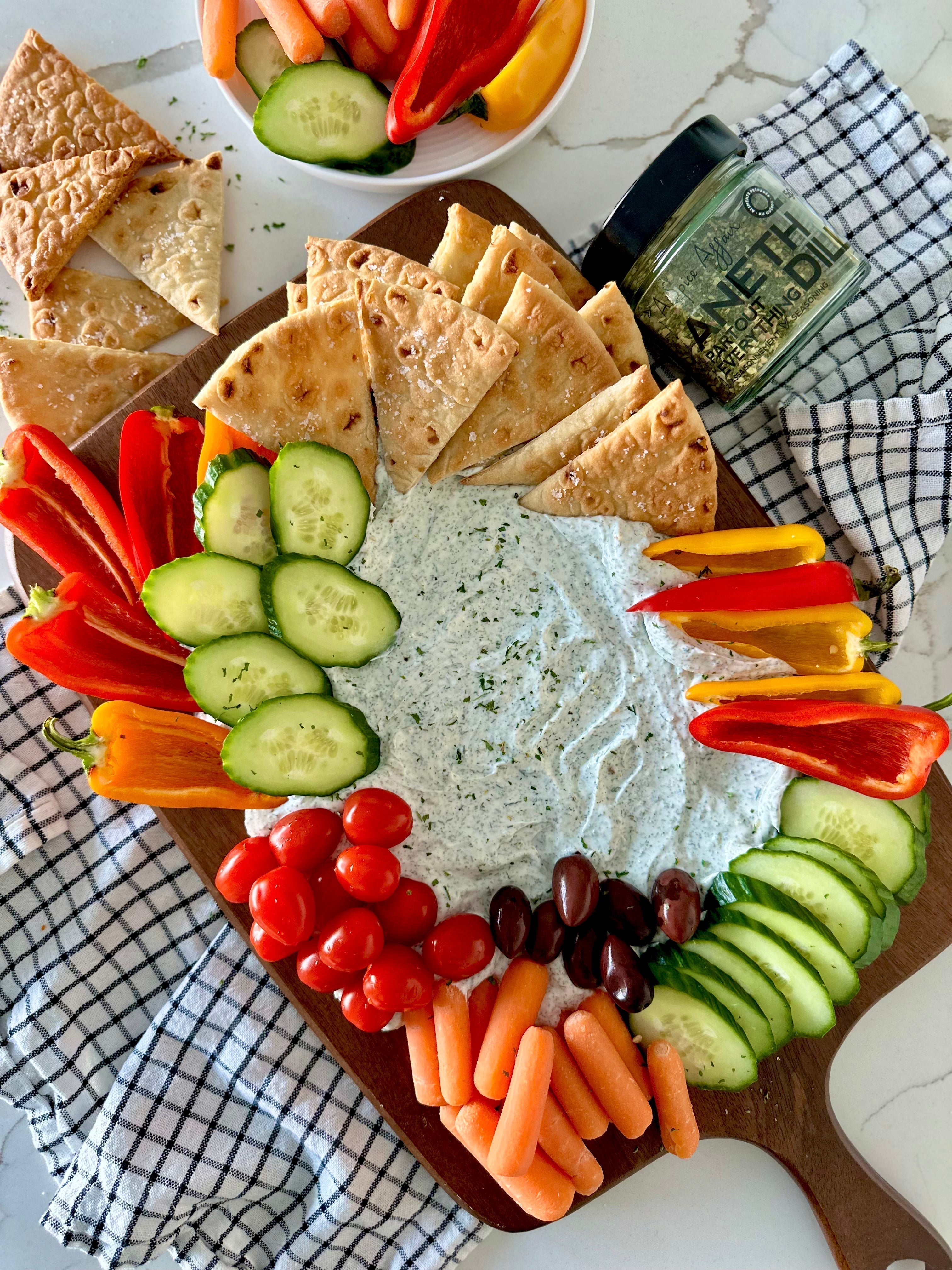 CREAMY DILL DIP BOARD