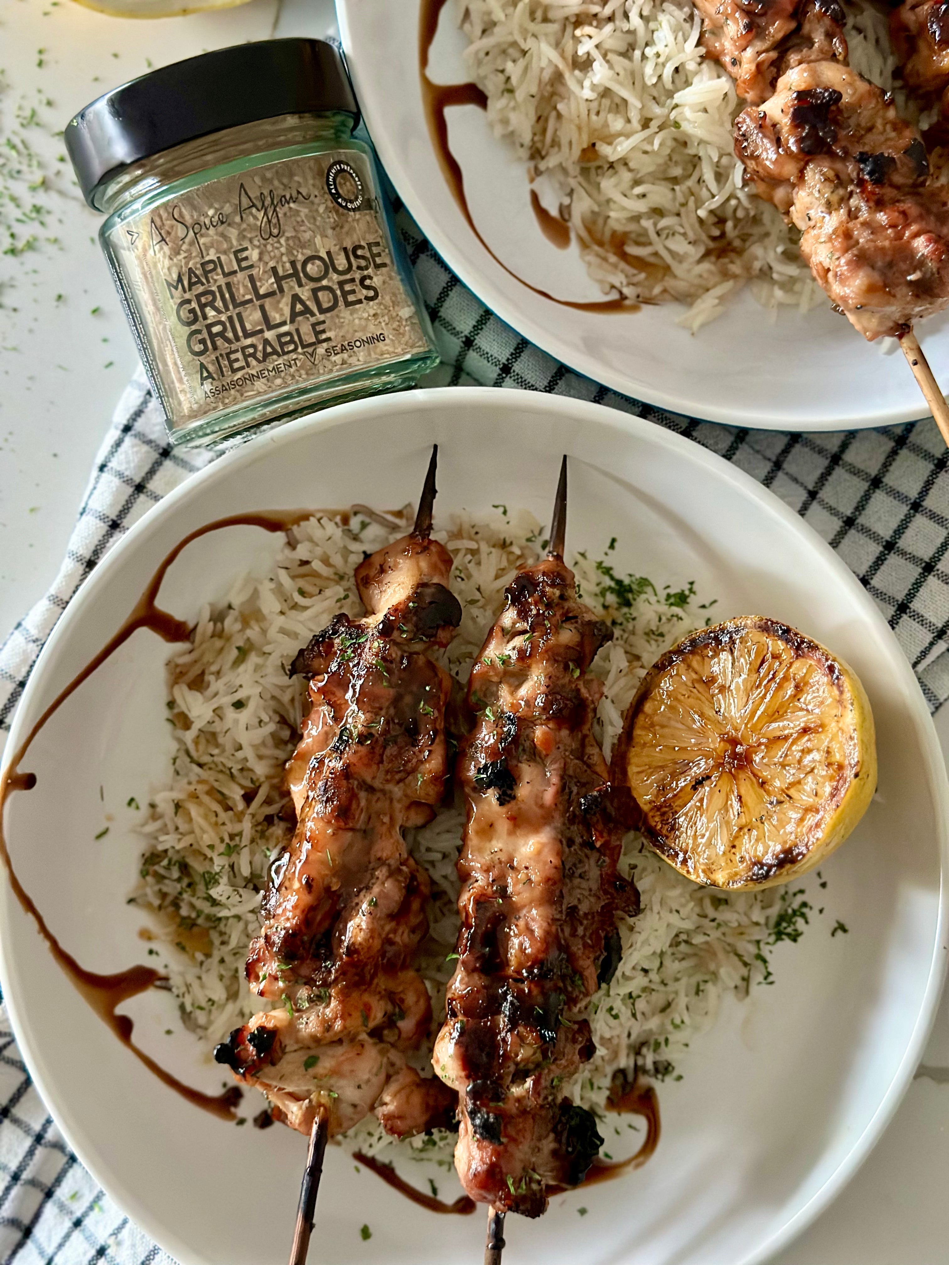 MAPLE BBQ CHICKEN SKEWERS