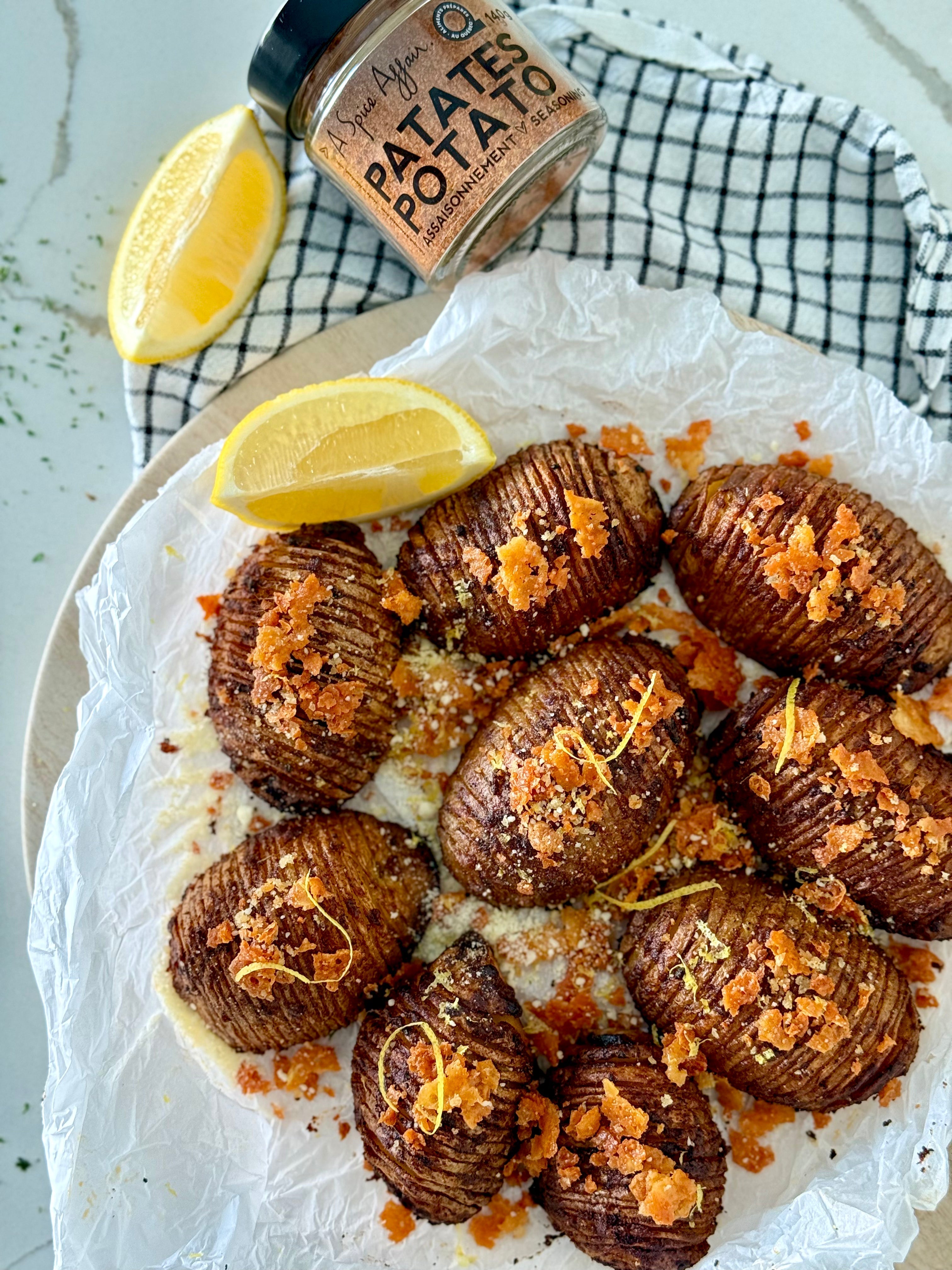 Maple Parmesan Hasselback Potatoes
