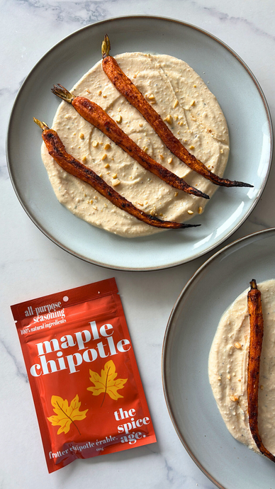 Carottes Rôties à l’Érable & Crème de Tofu