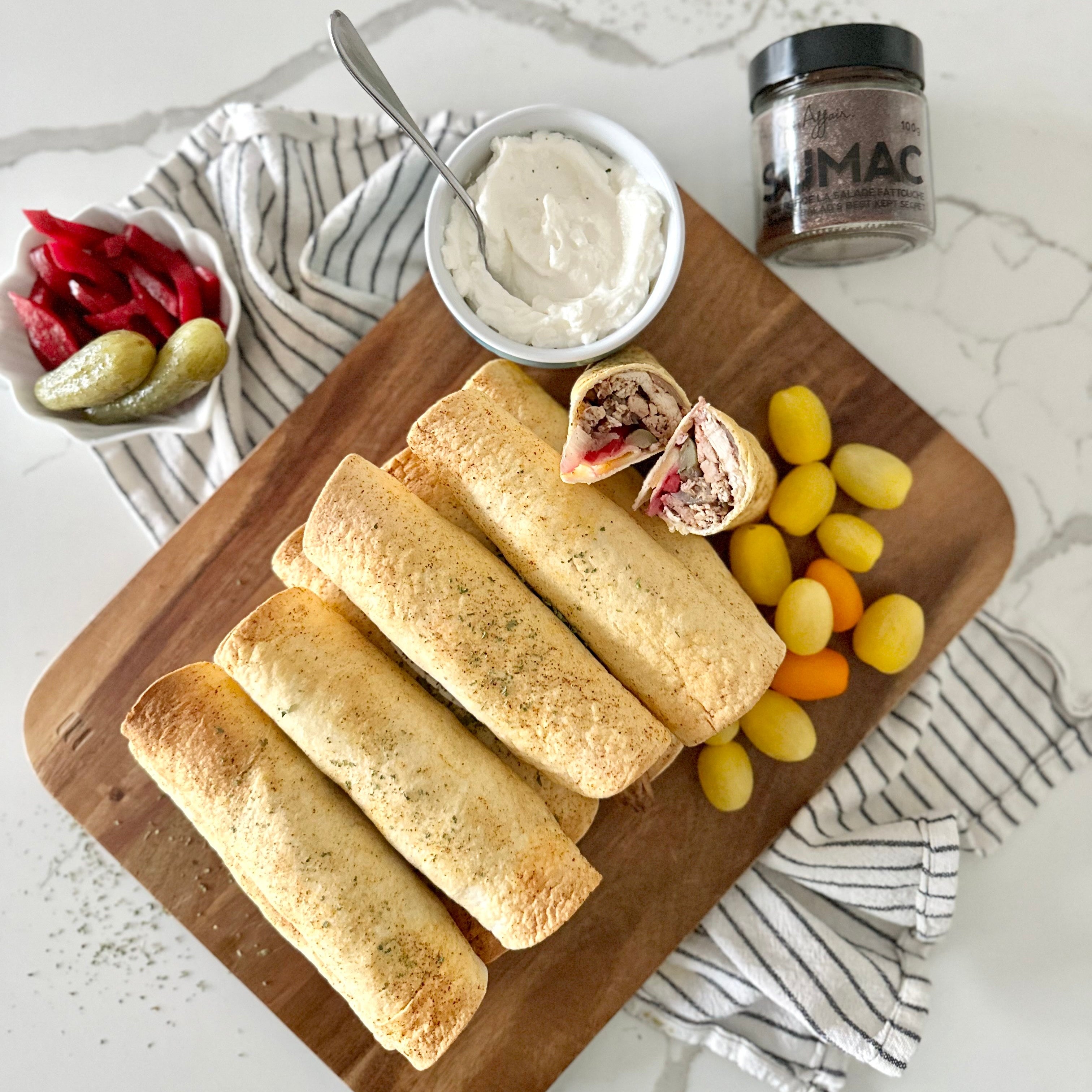 MUSAKHAN SUMAC CHICKEN WRAPS