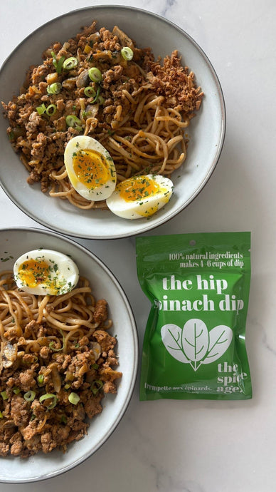 TAIWANESE PORK NOODLES WITH SPINACH