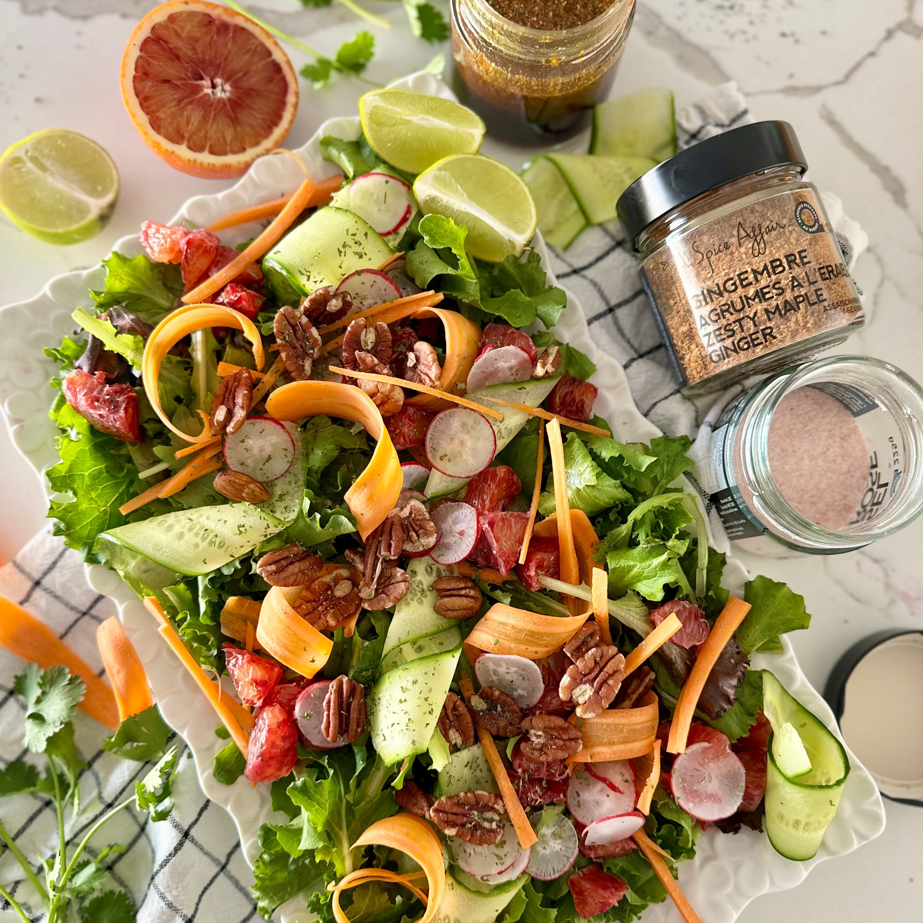 ZESTY MAPLE GINGER SPRING SALAD