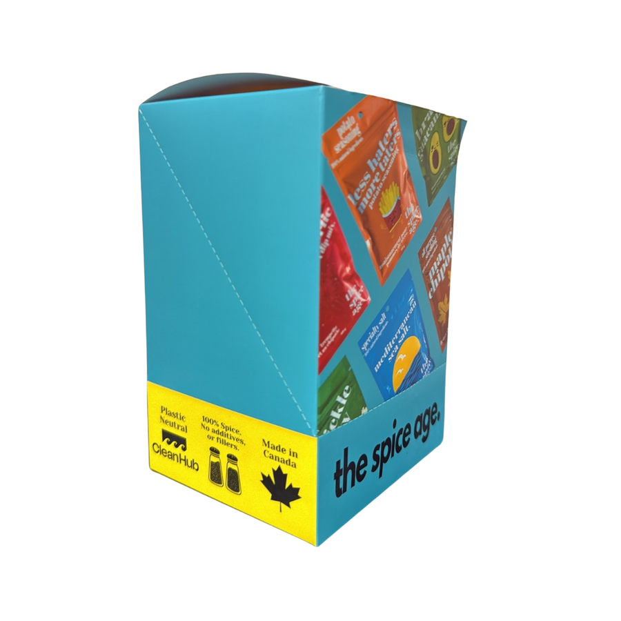 THE SPICE AGE POUCH DISPLAY BOX FITS 6-pack