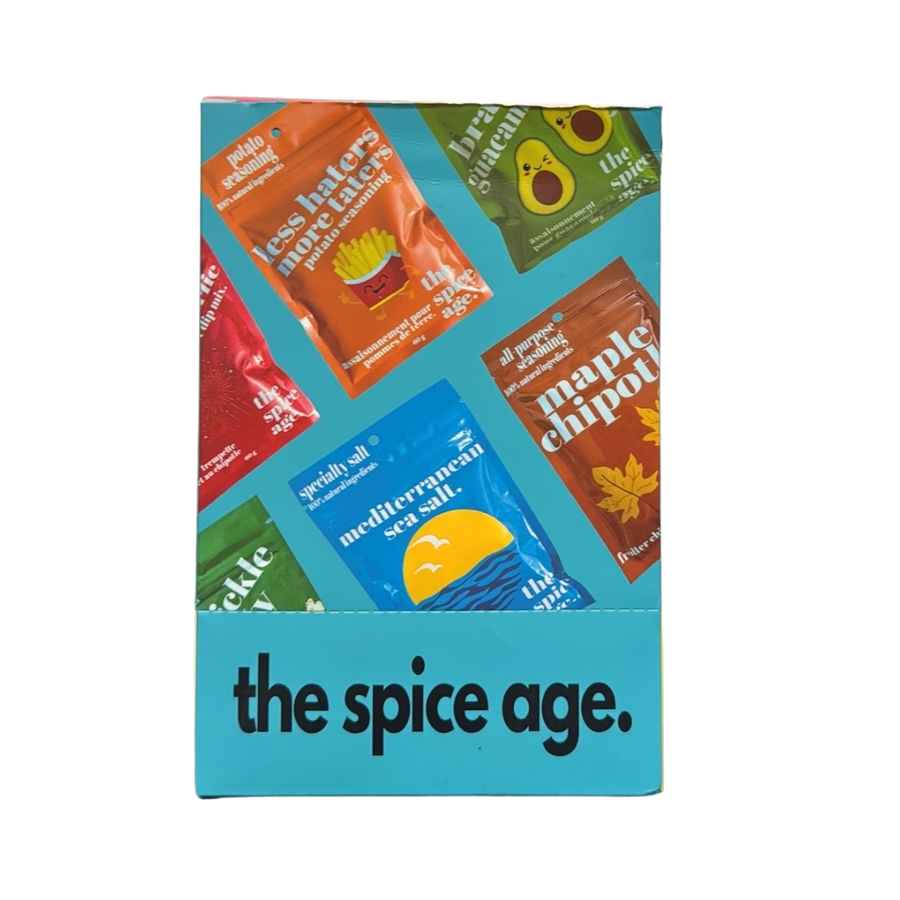 THE SPICE AGE POUCH DISPLAY BOX FITS 6-pack