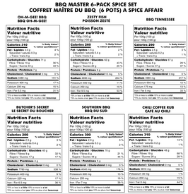 BBQ MASTER 6-PACK SPICE SET