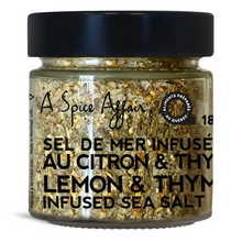 Charger l&#39;image dans la galerie, SEL DE MER INFUSÉ AU CITRON &amp; THYM 180 G (4,2 OZ)