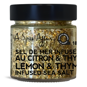 LEMON & THYME INFUSED SEA SALT 180 G (4.2 oz)