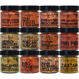 COFFRET D'ÉPICES TOUR DU MONDE (12 POTS)