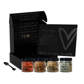 Coffret 4 pots avec cuillère à mesurer 3 en 1 : Collection Trempette & Gril