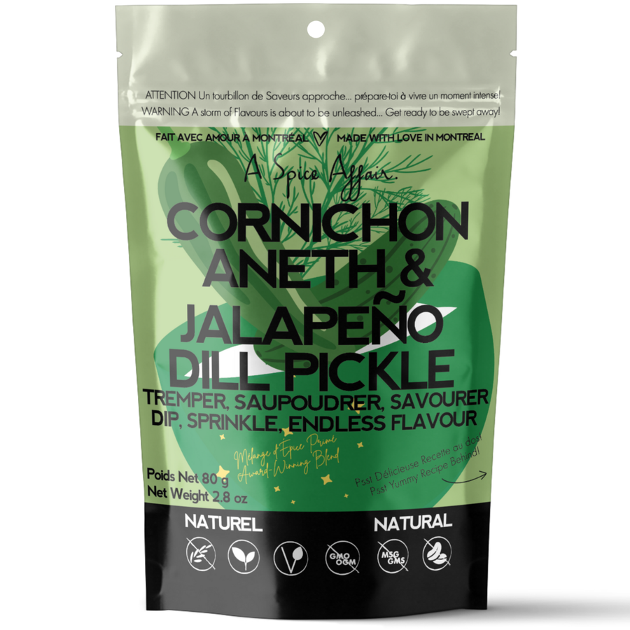 ASSAISONNEMENT ÉPICÉ CORNICHON ANETH & JALAPEÑO 80 G (2,8 oz) SACHET