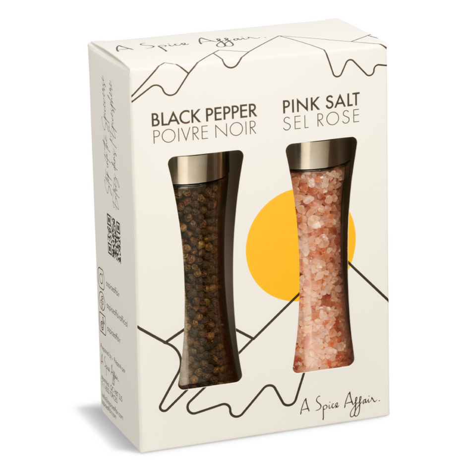 BLACK PEPPER & PINK SALT GRINDER SET