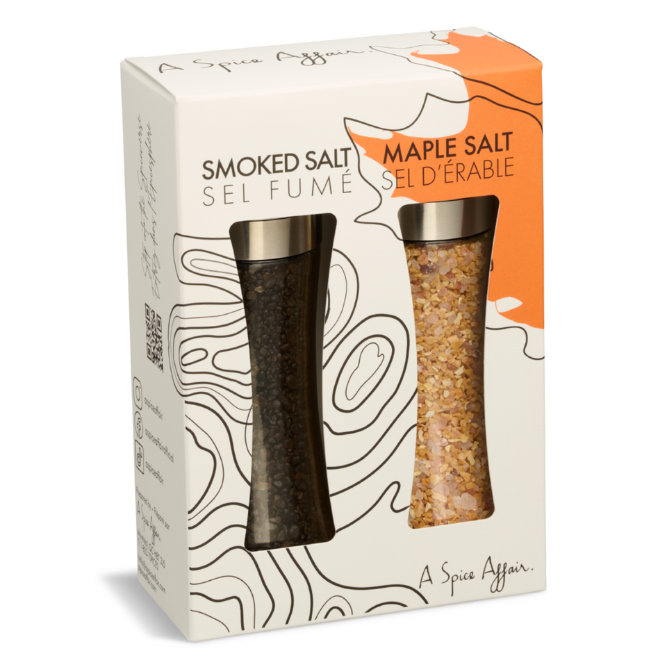 SMOKED SALT & MAPLE SALT GRINDER SET